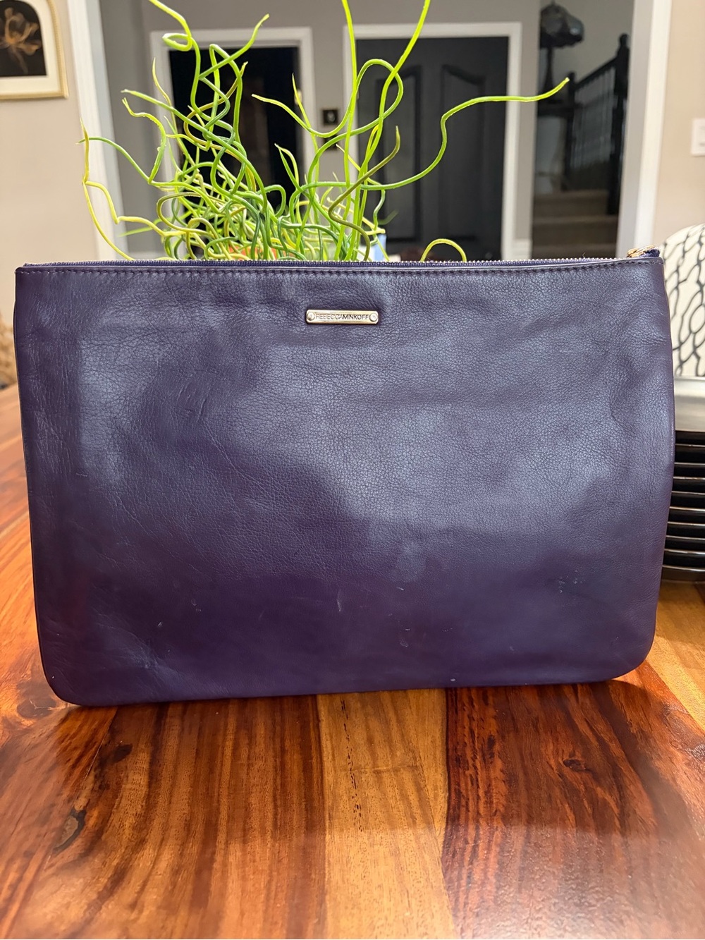 Rebecca Minkoff Leather Toiletry Pouch - Deep Plum